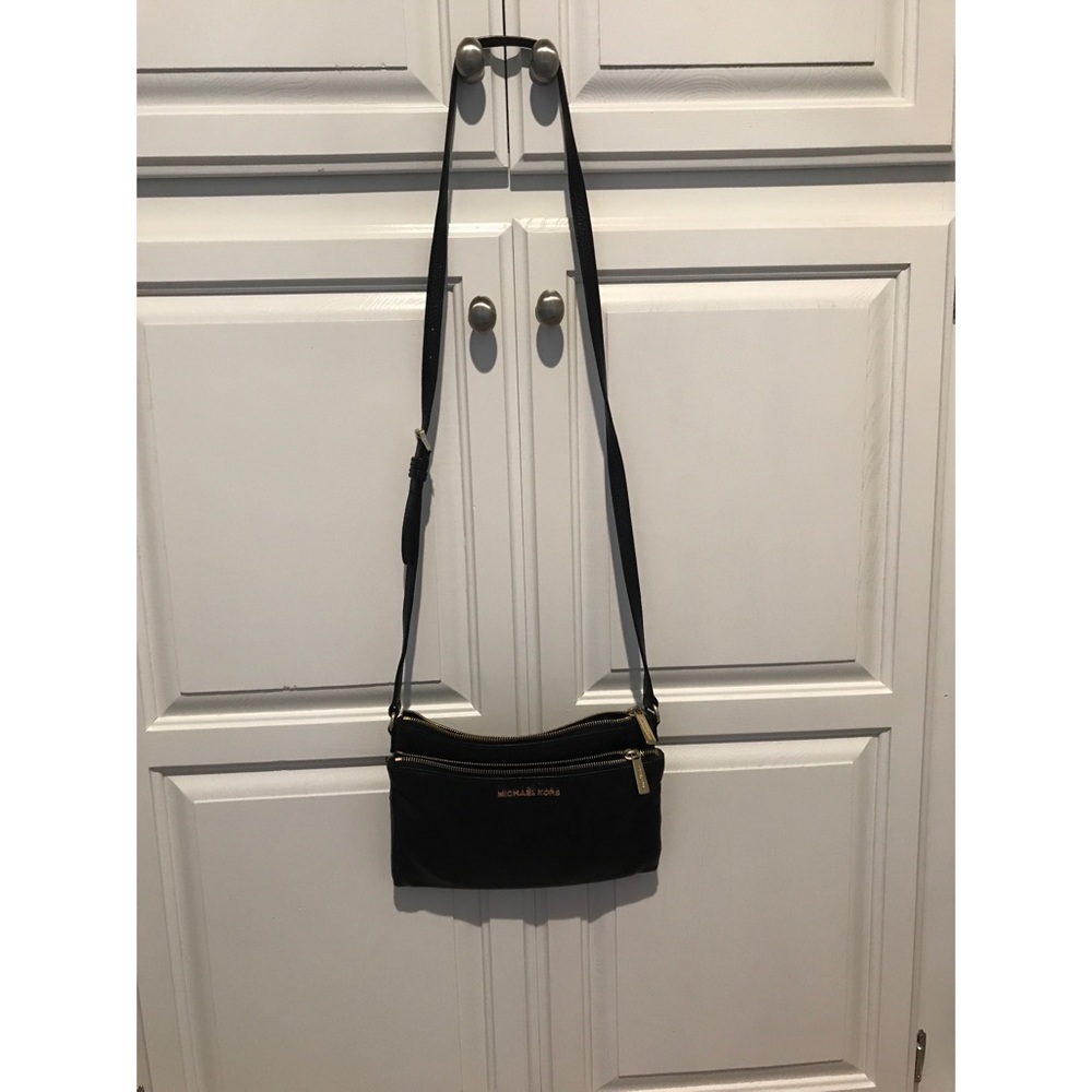 MichaelKors pebble leather double pouch crossbody